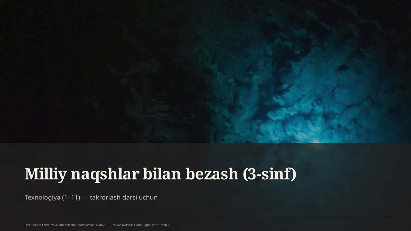 Milliy naqshlar bilan bezash (3-sinf) 1
