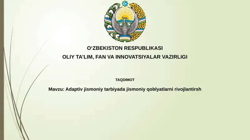 Moslashuvchan jismoniy tarbiya: Ta'rif va ahamiyat 1