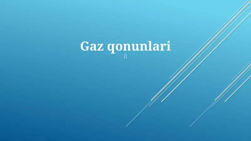 Gaz qonunlari 1