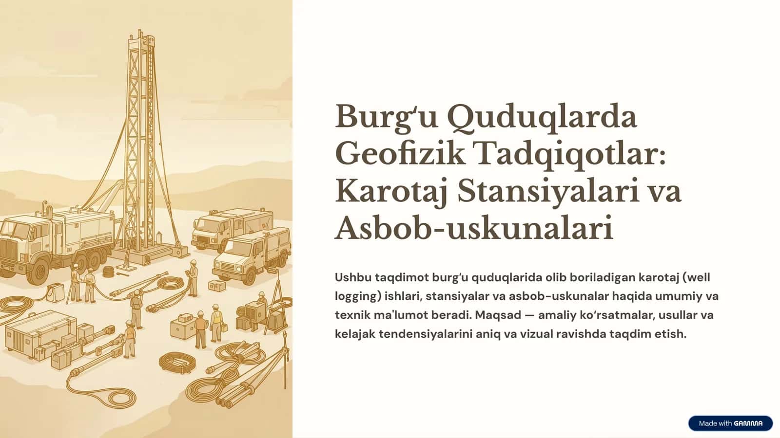 Burgʻu Quduqlarda Geofizik Tadqiqotlar Karotaj Stansiyalari va Asbob-uskunalari 1