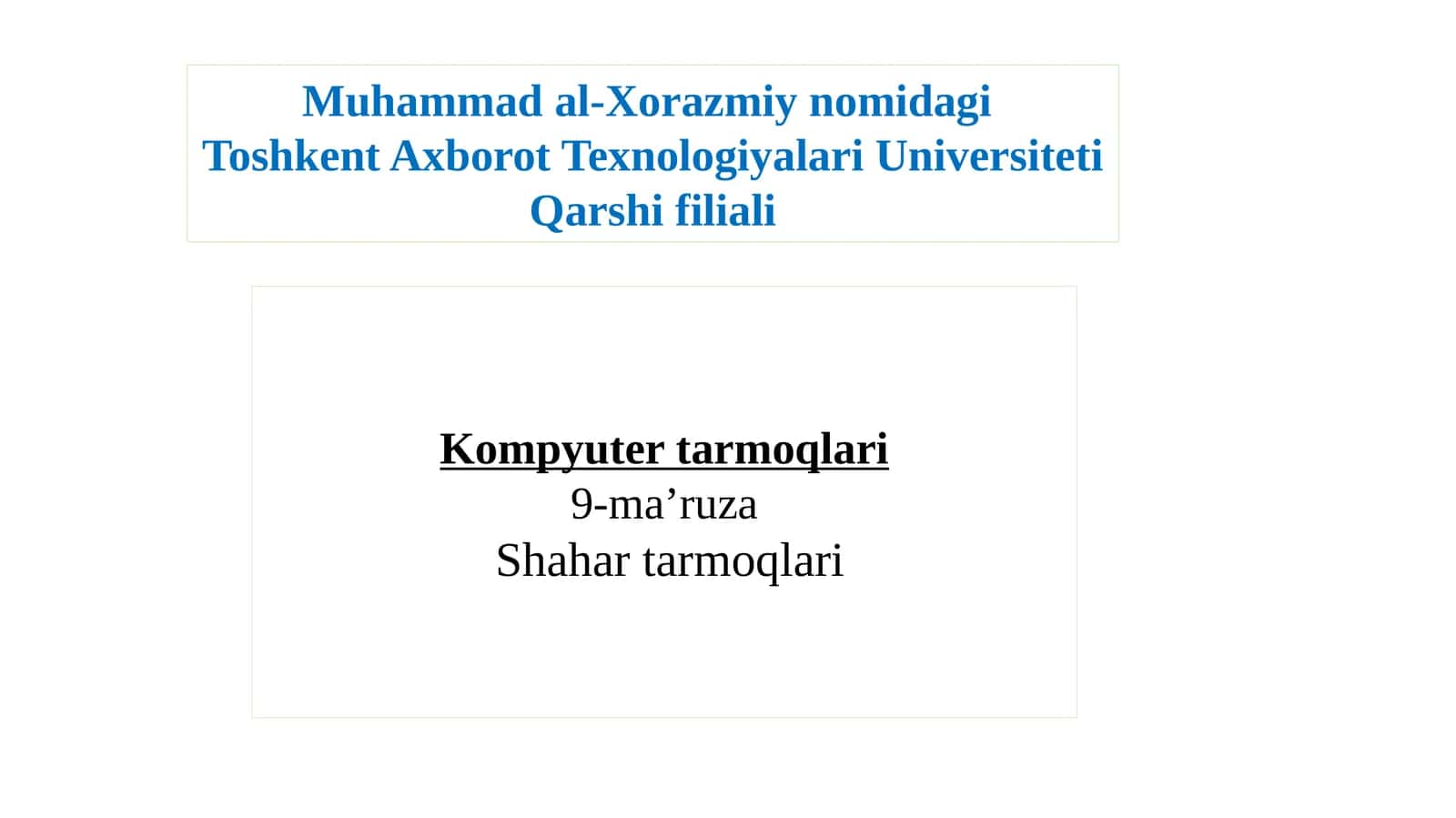 MAN tarmoqlari 1
