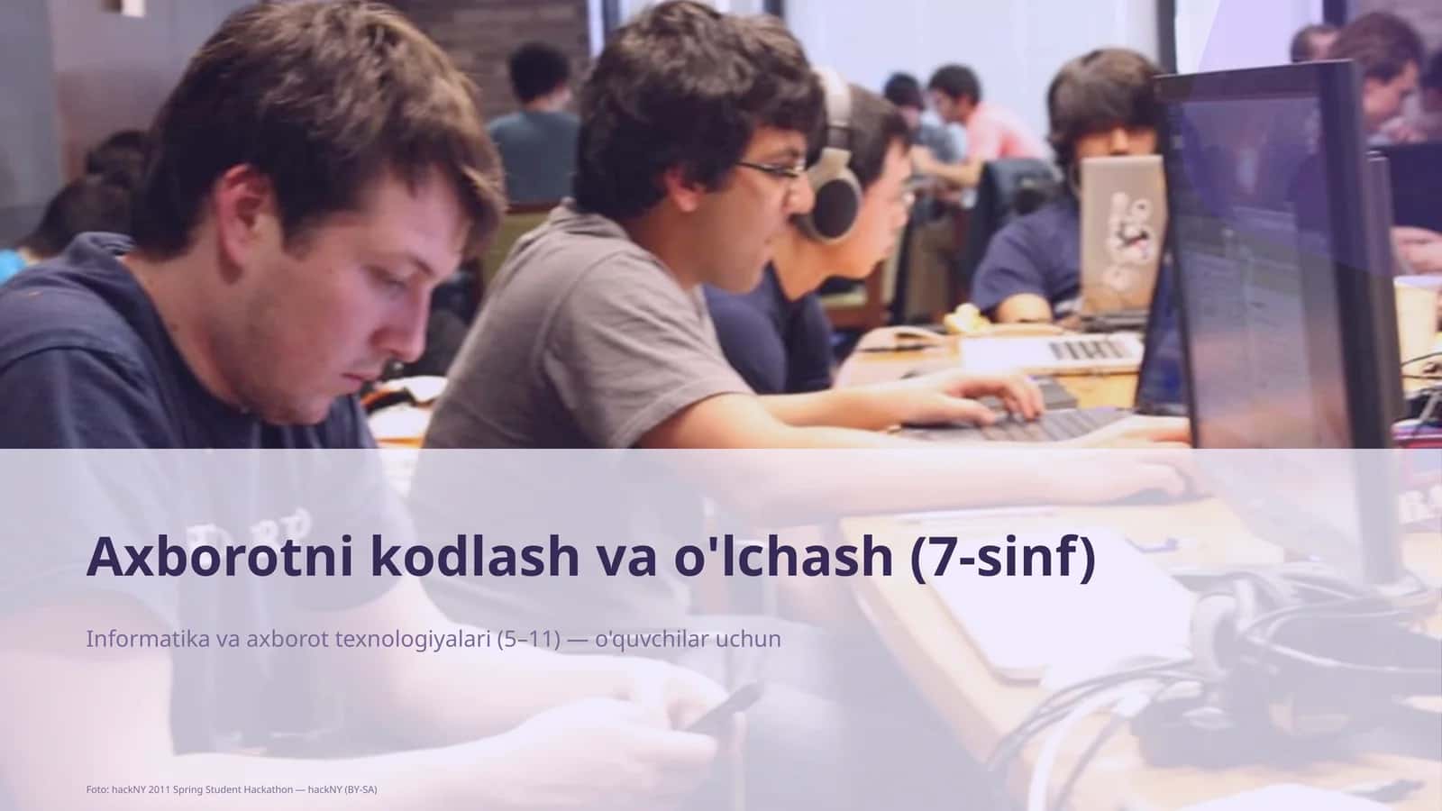 Axborotni kodlash va o'lchash (7-sinf) 1