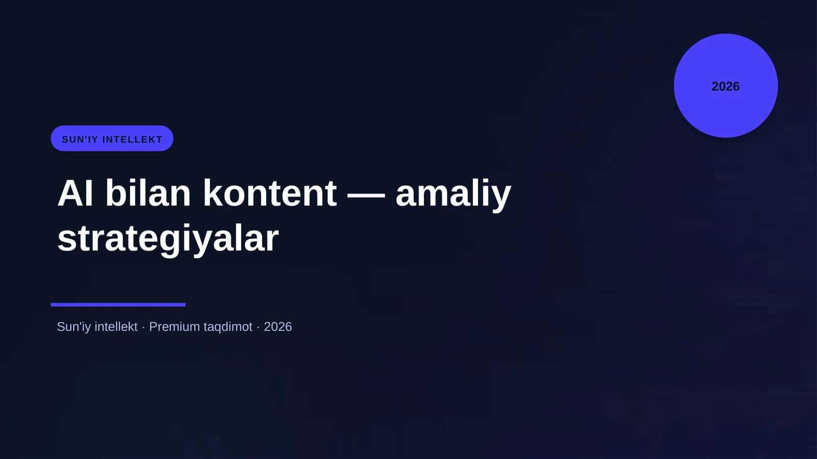 AI bilan kontent — amaliy strategiyalar 1