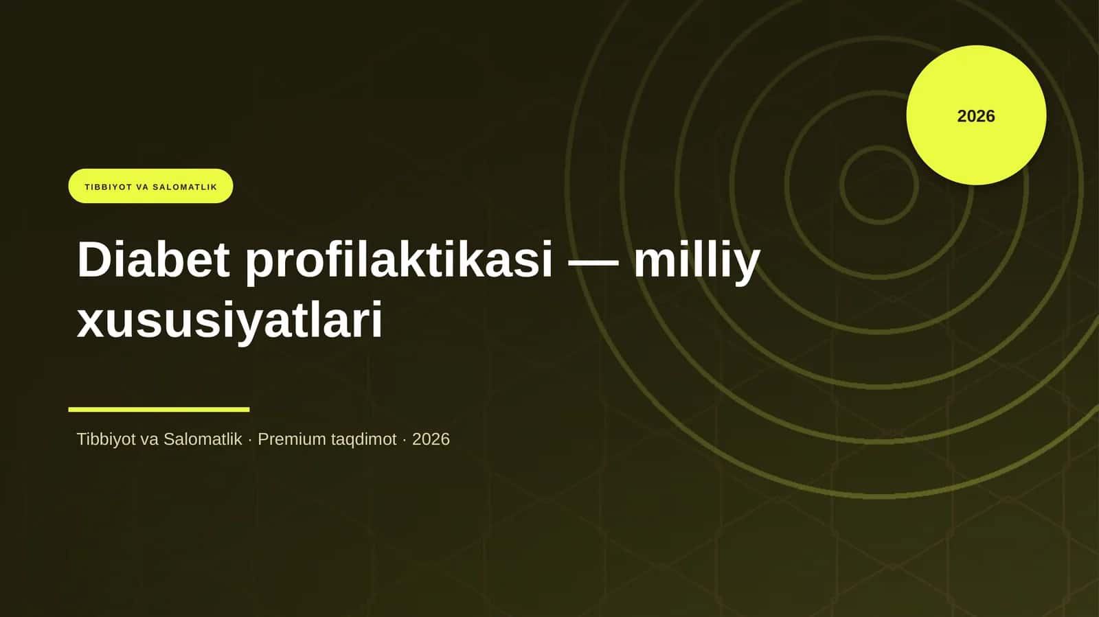Diabet profilaktikasi — milliy xususiyatlari 1