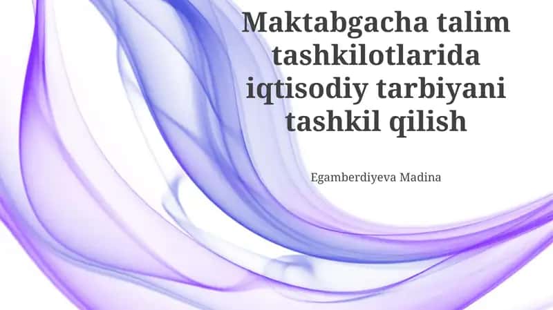 Iqtisodiy bilim berish 1