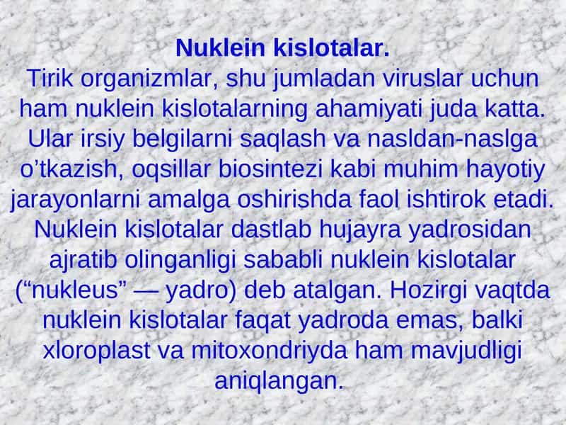 Nuklein kislotalar 1