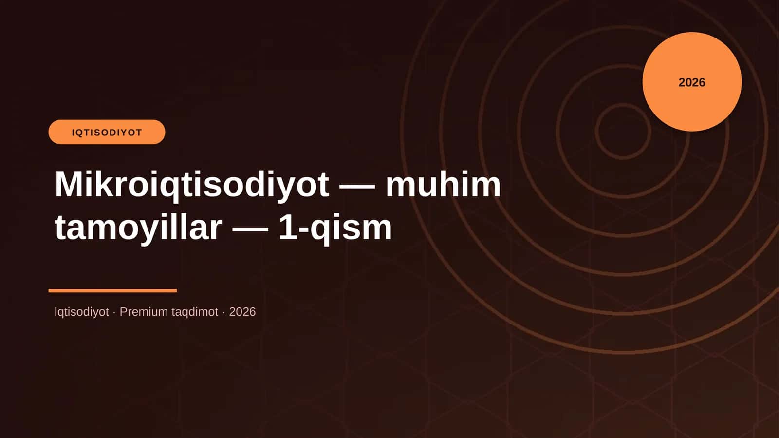 Mikroiqtisodiyot — muhim tamoyillar — 1-qism 1
