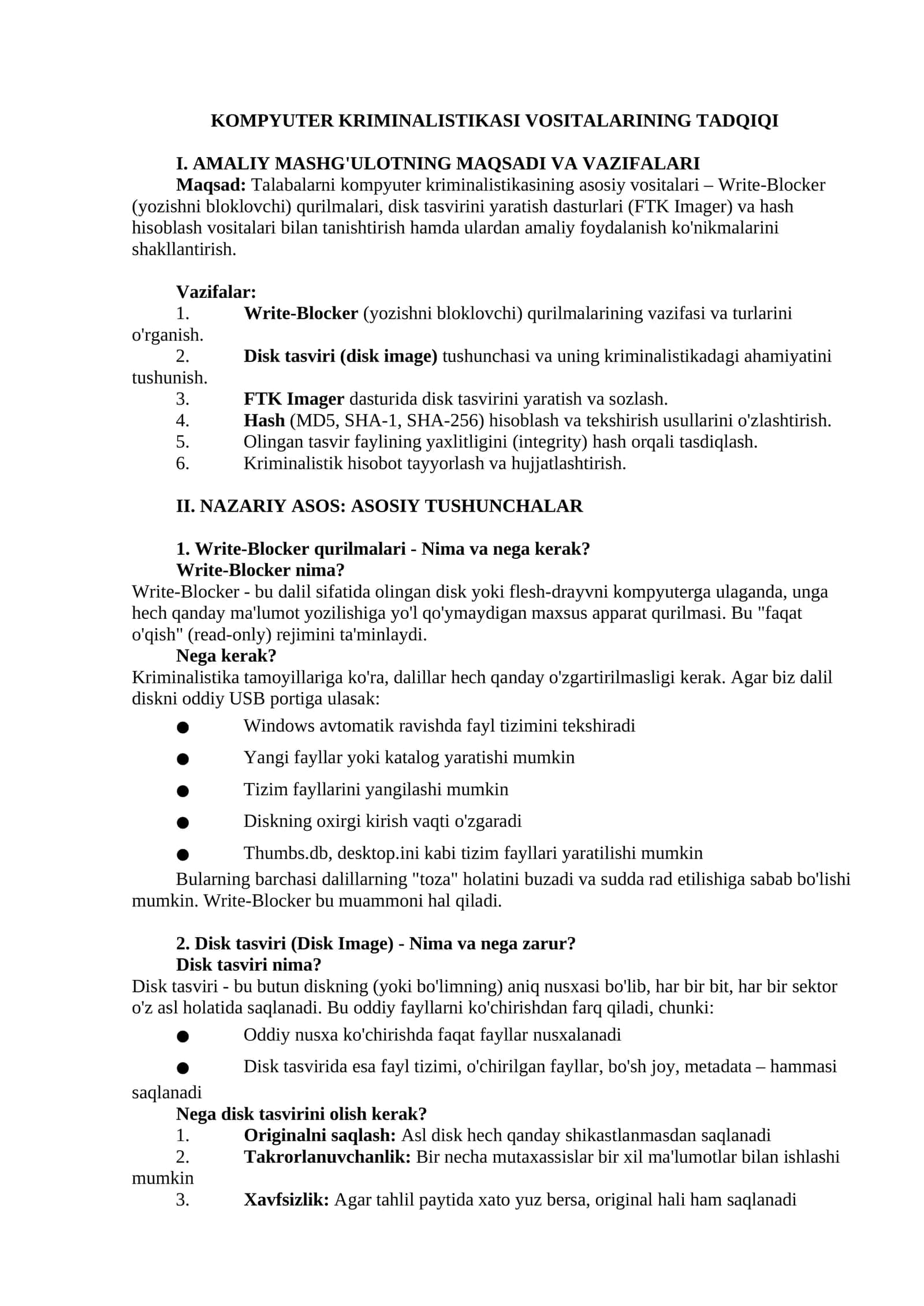 KOMPYUTER KRIMINALISTIKASI VOSITALARINING TADQIQI 1