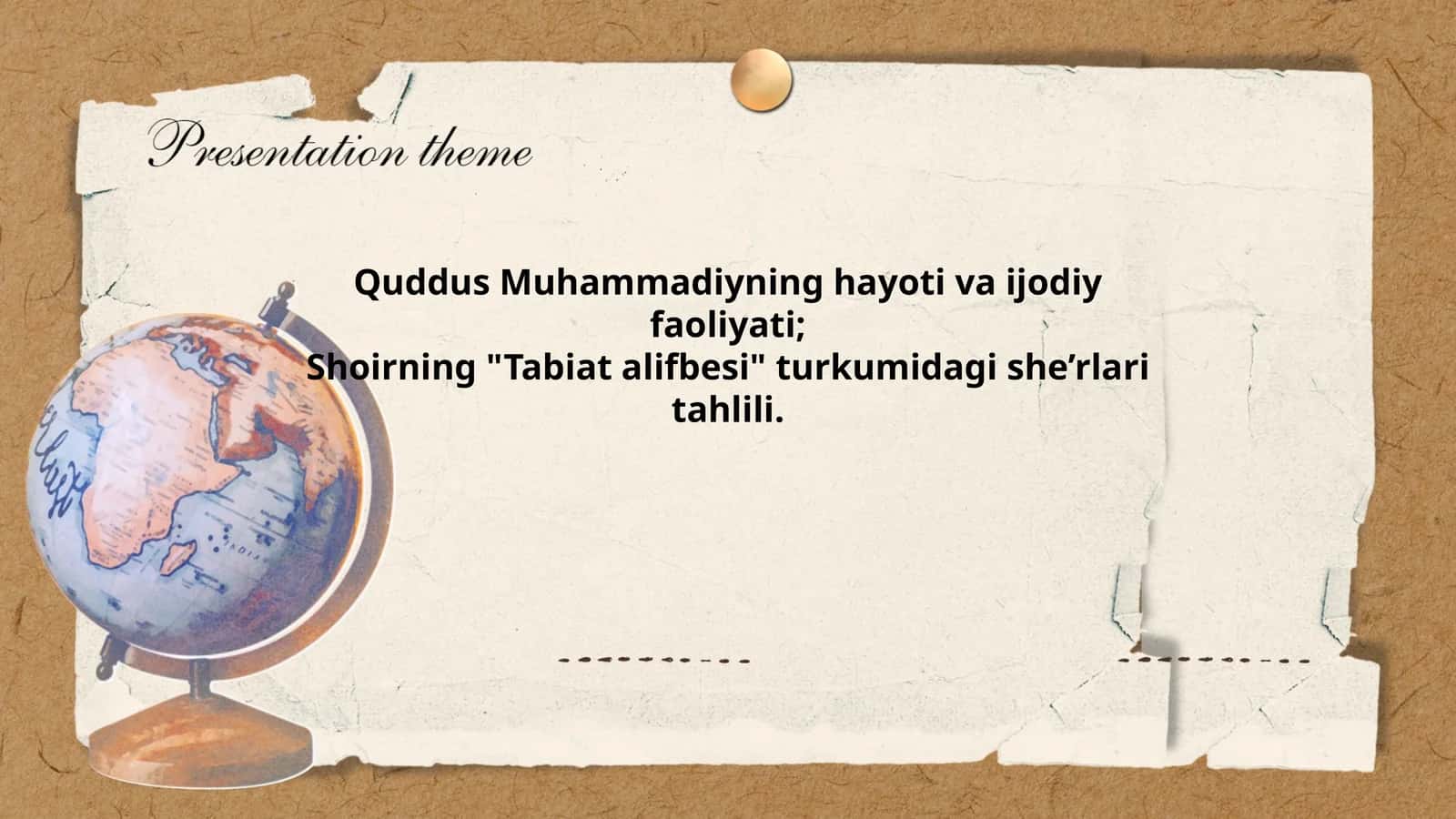 Quddus Muhammadiyning hayoti va ijodiy faoliyati; Shoirning "Tabiat alifbesi" turkumidagi she’rlari tahlili 1