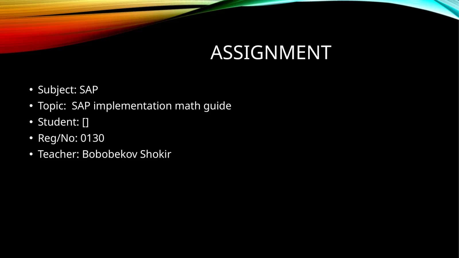 SAP implementation math guide 1
