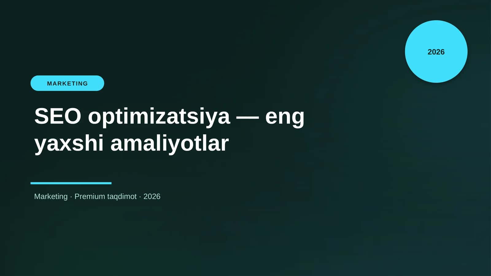 SEO optimizatsiya — eng yaxshi amaliyotlar 1