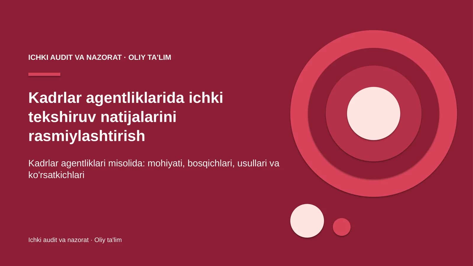 Kadrlar agentliklarida ichki tekshiruv natijalarini rasmiylashtirish 1