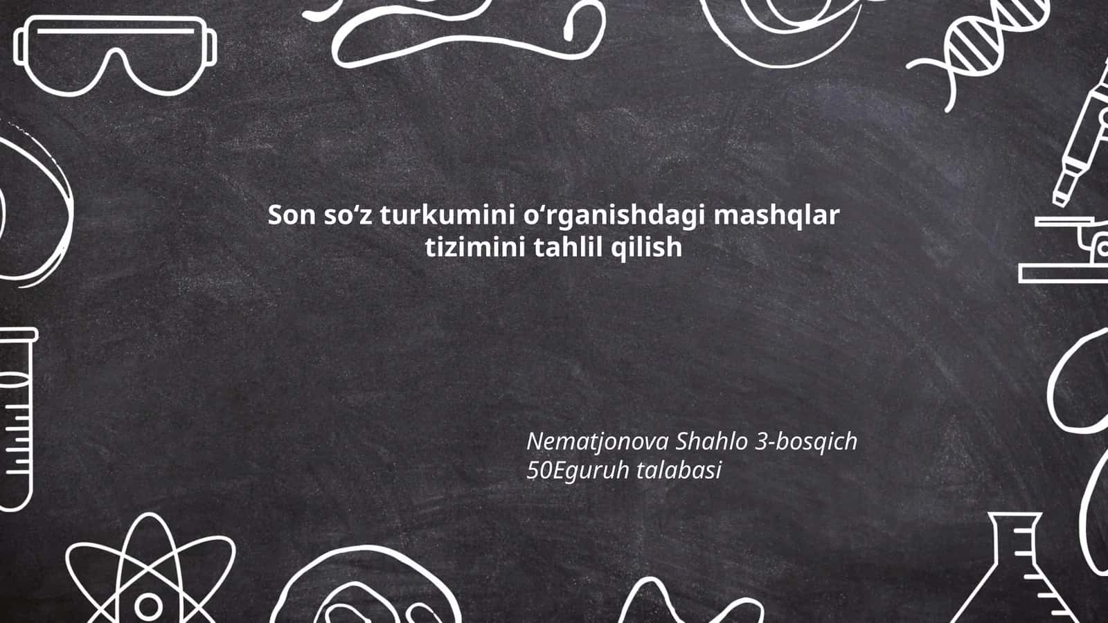 Soʻz turkumini oʻrganish metodikasi 1