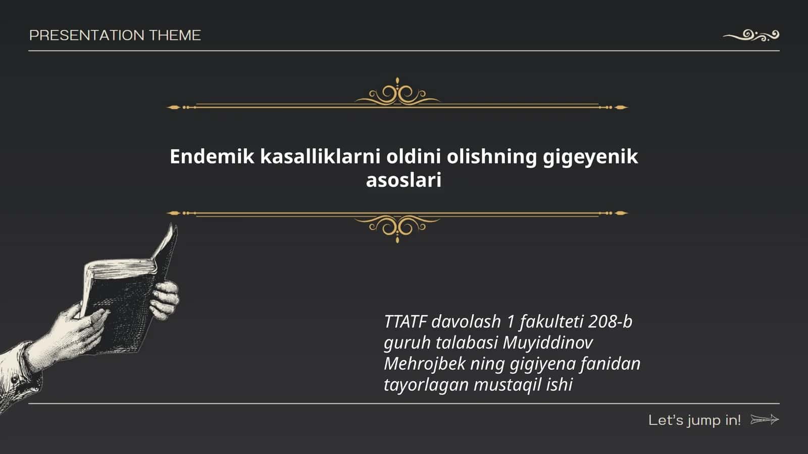 Endemik kasalliklarni oldini olishning gigeyenik asoslari 1