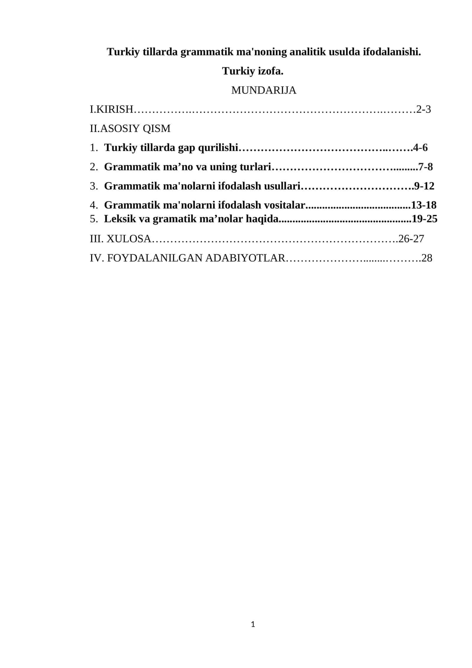 Turkiy tillarda grammatik ma'noning analitik usulda ifodalanishi 1