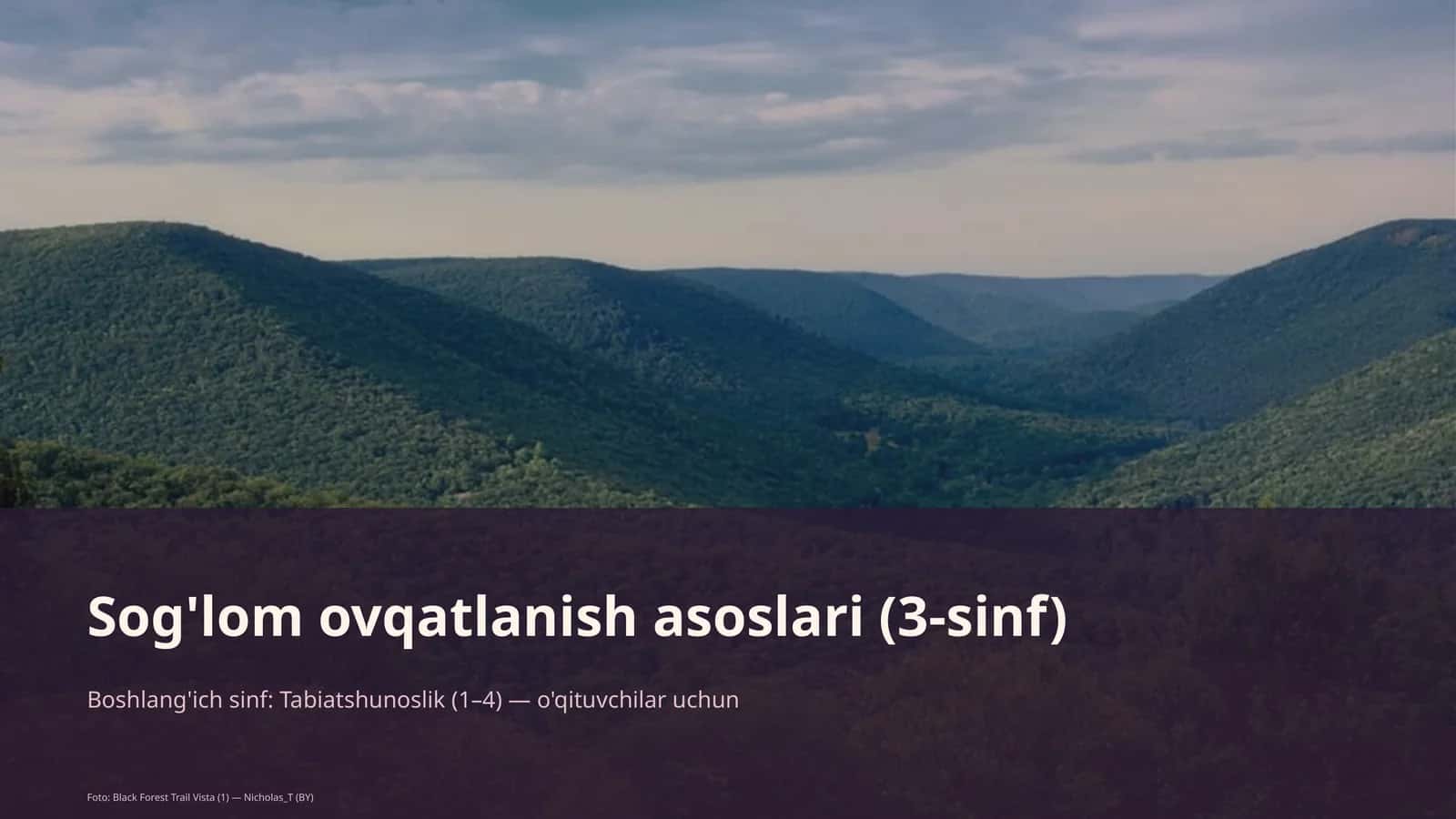 Sog'lom ovqatlanish asoslari (3-sinf) 1