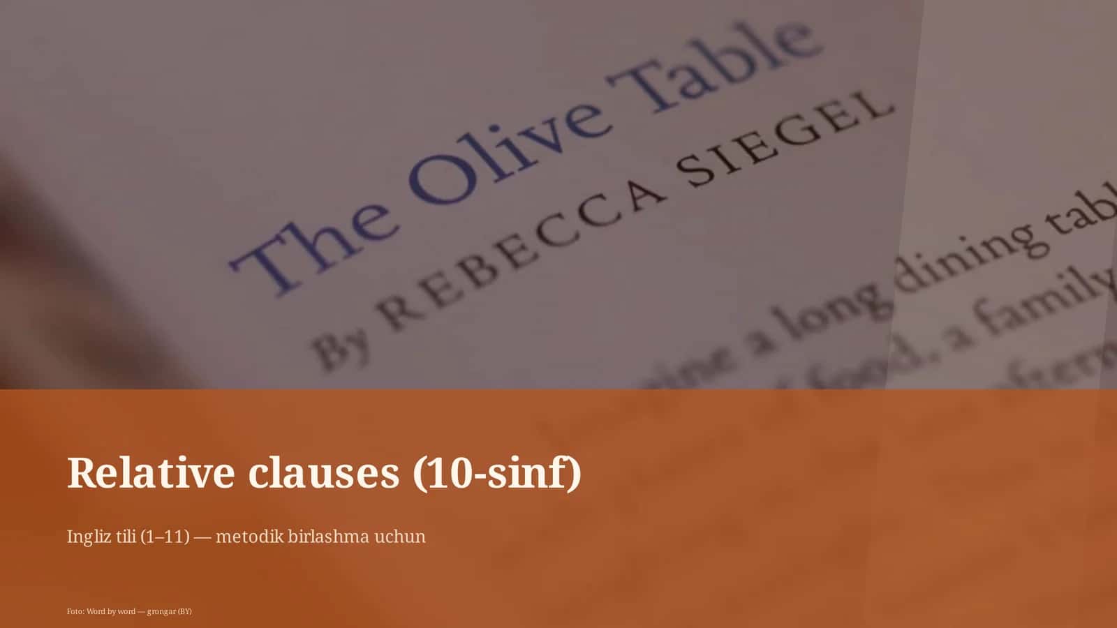 Relative clauses (10-sinf) 1