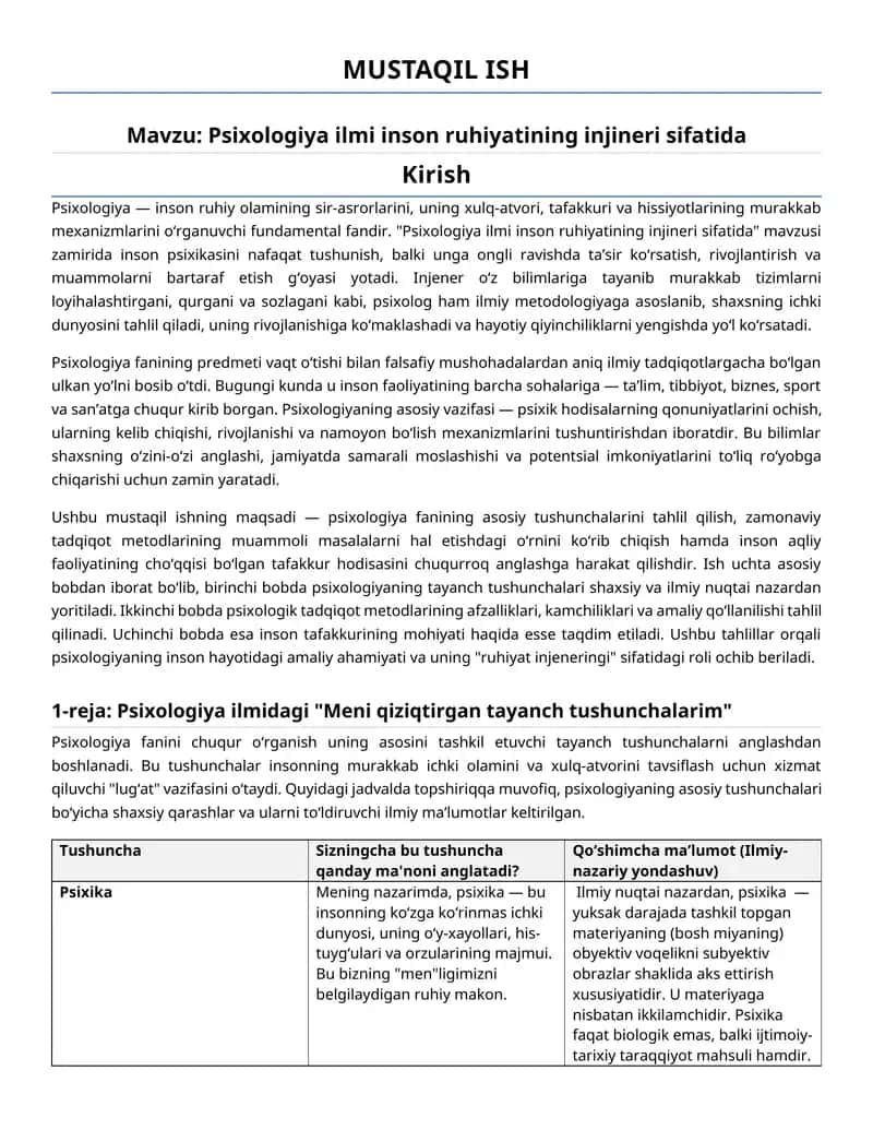 Psixologiya ilmi inson ruhiyatining injineri sifatida 1