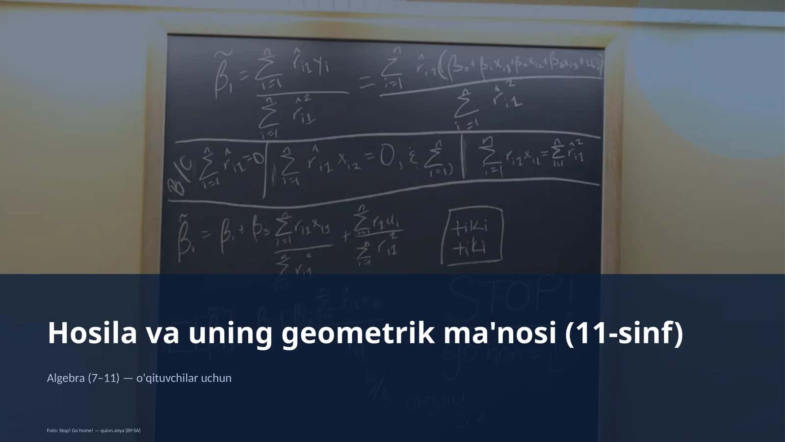 Hosila va uning geometrik ma'nosi (11-sinf) 1