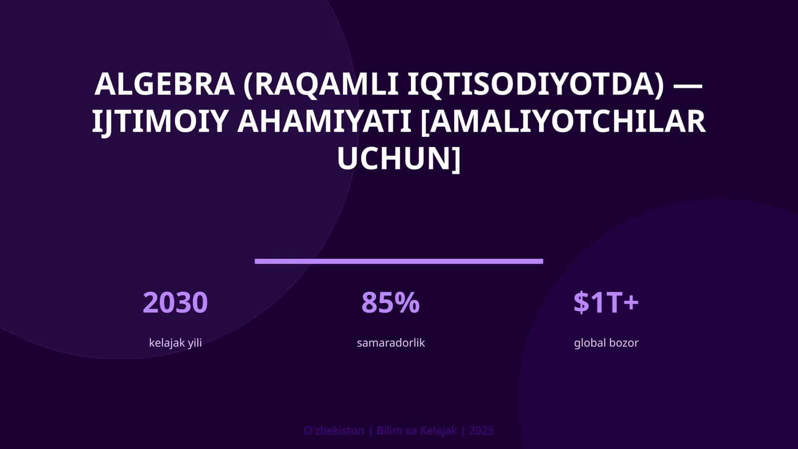 Algebra (raqamli iqtisodiyotda) — ijtimoiy ahamiyati [amaliyotchilar uchun] 1