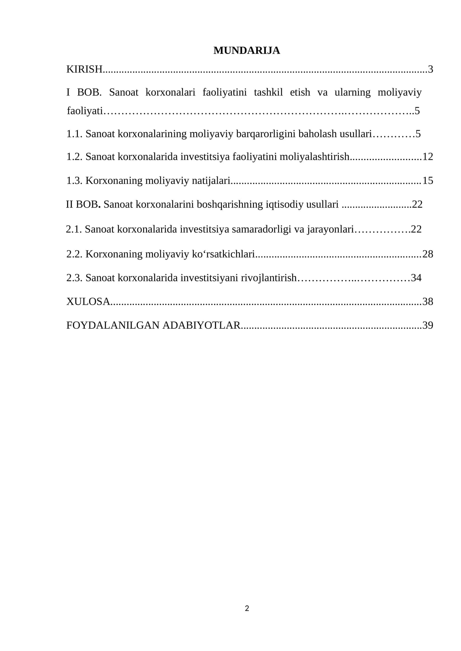 Sanoat korxonalarida moliyaviy investitsiyalar hisobga olish usullari 1