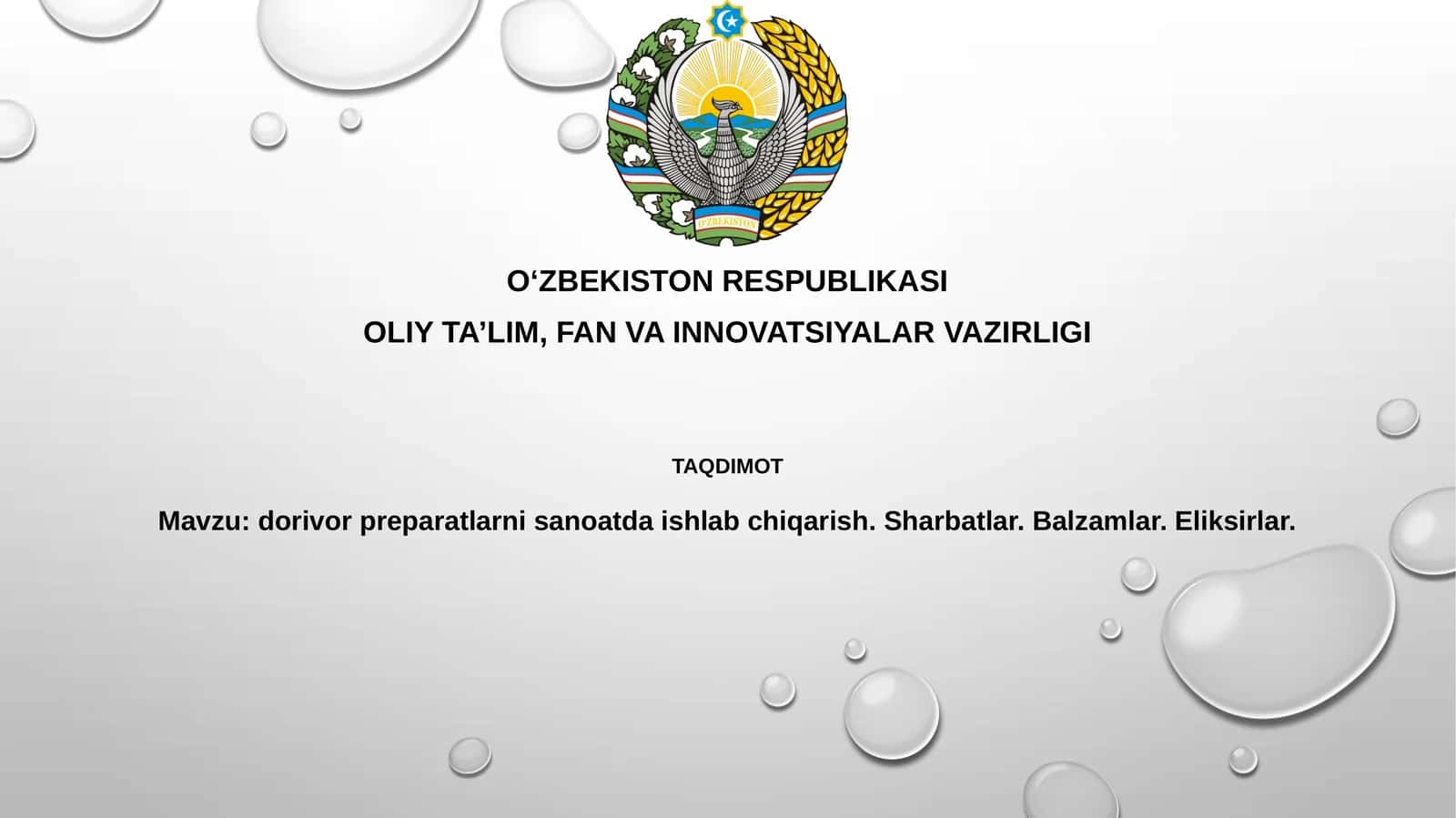 dorivorpreparatlarnisanoatdaishlabchiqarish.Sharbatlar.Balzamlar.Eliksirlar 1