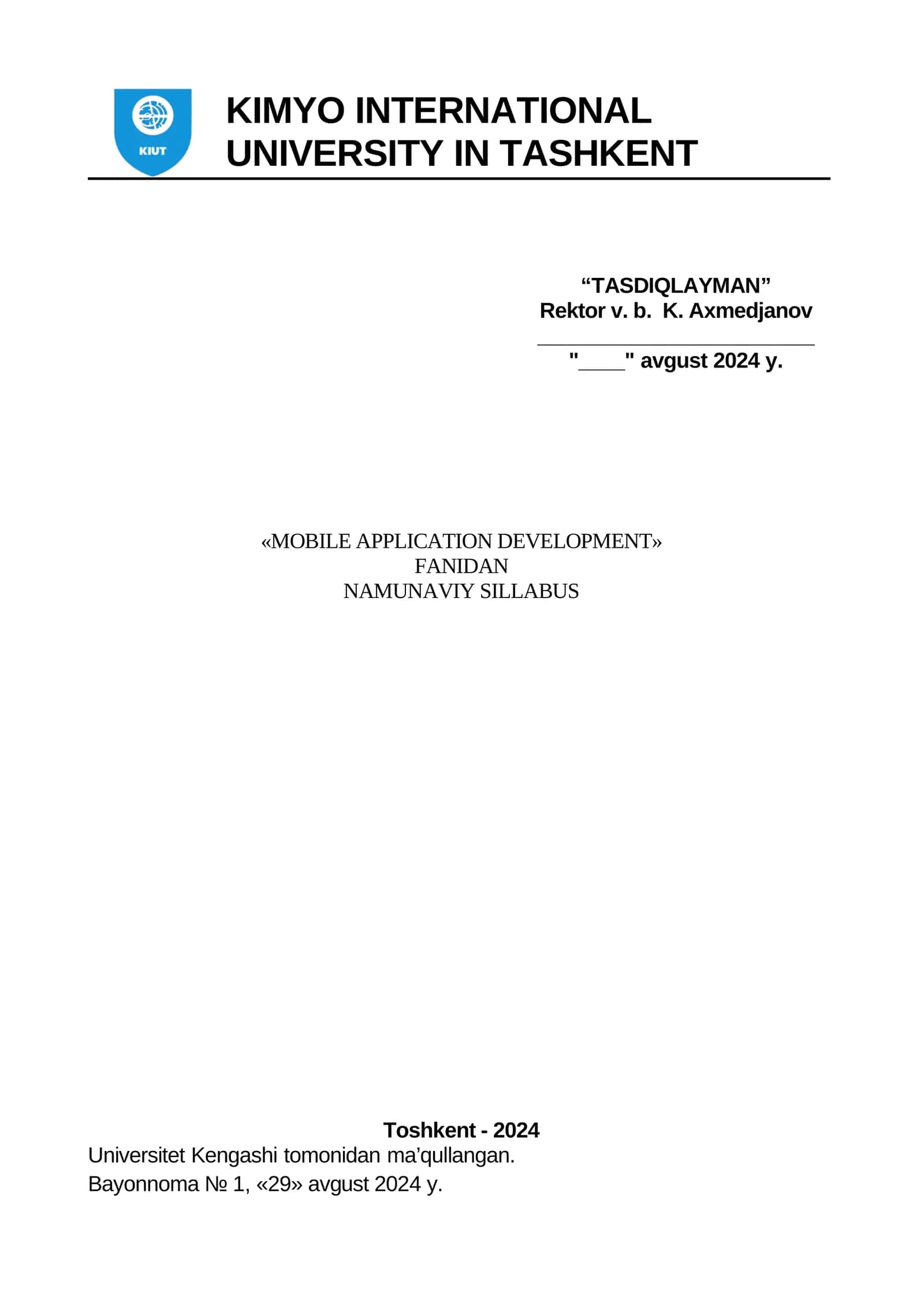 MOBILE APPLICATION DEVELOPMENT 1