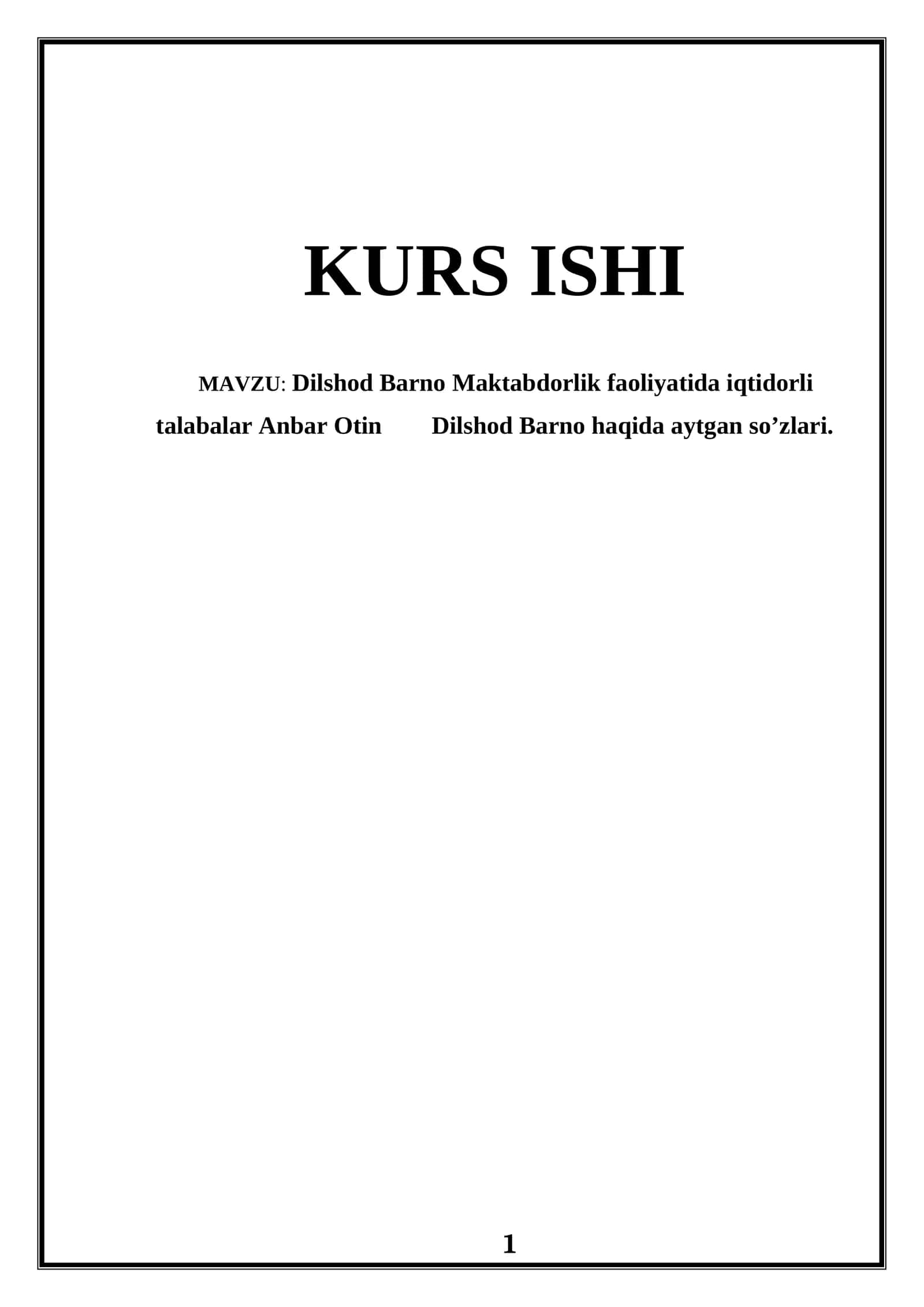 Dilshod Barno Maktabdorlik faoliyatida iqtidorli talabalar Anbar Otin Dilshod Barno haqida aytgan so’zlari 1