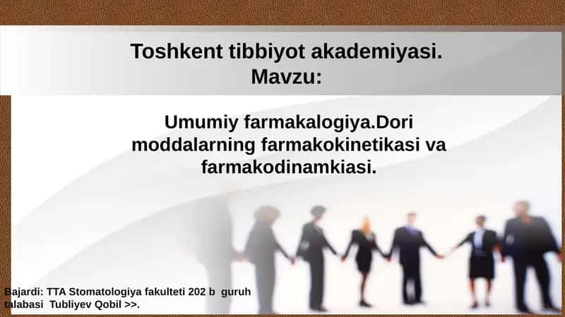 Umumiy farmakalogiya 1