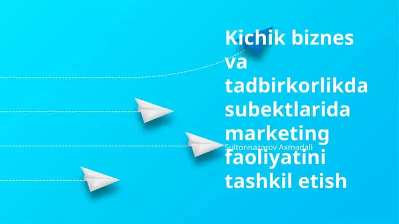 Marketing resurslarini samarali boshqarish 1