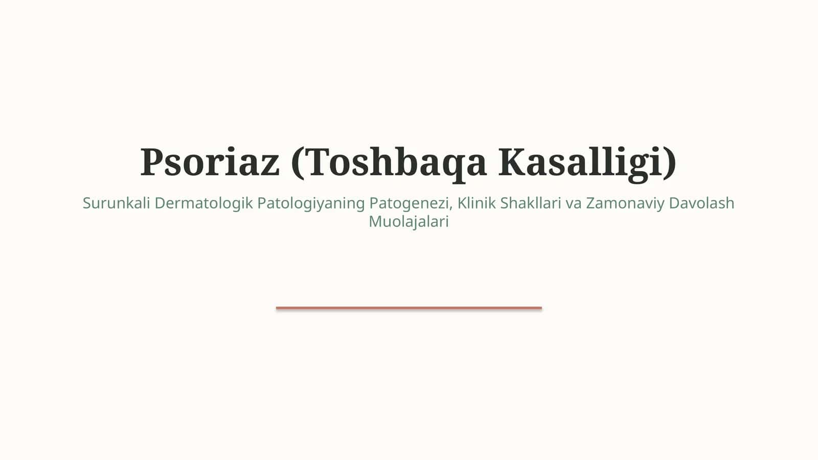 Psoriaz — etiologiyasi, klinikasi, diagnostikasi va davolash 1