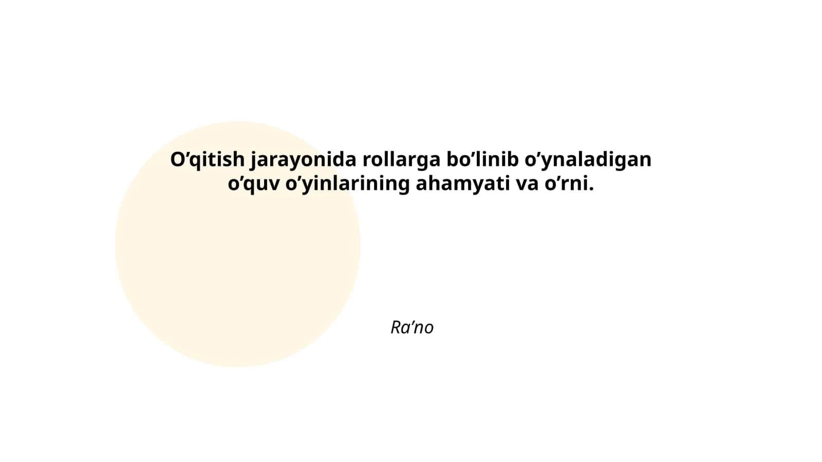 O'quv o'yinlari 1