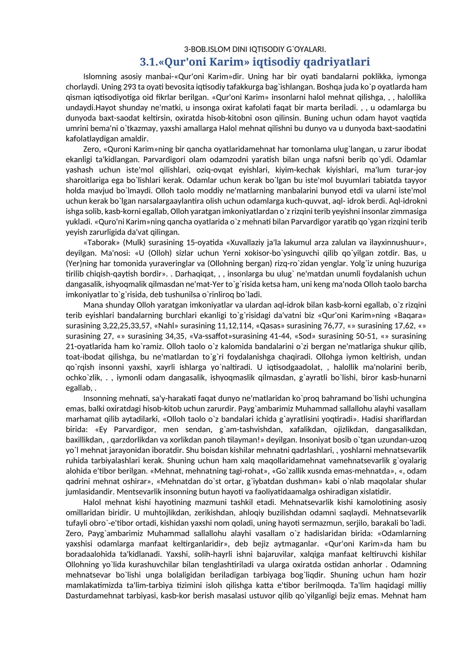 BOB.ISLOM DINI IQTISODIY G`OYАLАRI 1