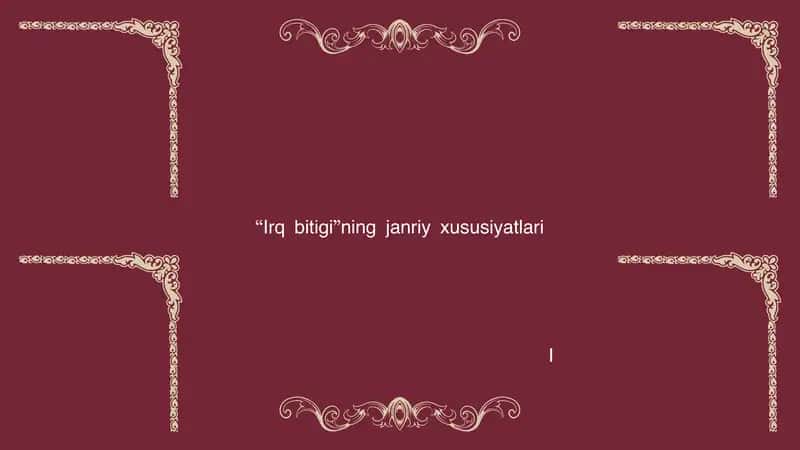 Irq bitigi 1