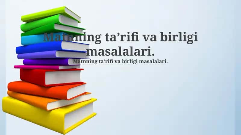 Matn ta'rifidagi muammolar va yechimlari 1