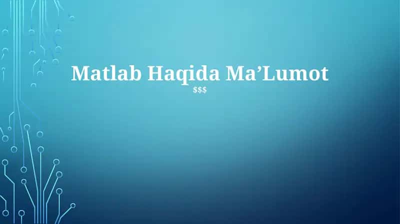 MATLAB 1