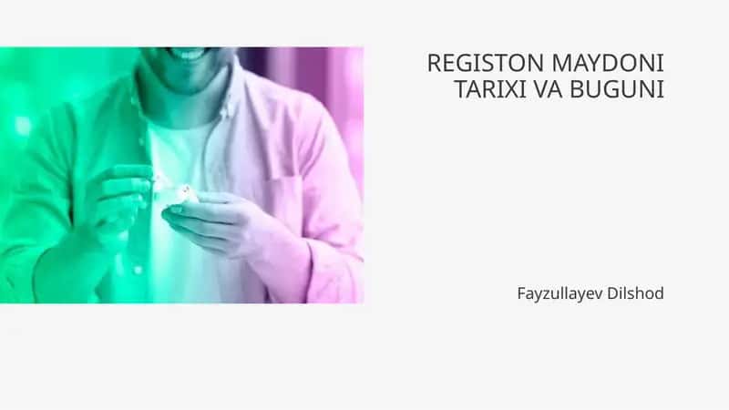 REGISTON MAYDONI TARIXI VA BUGUNI 1
