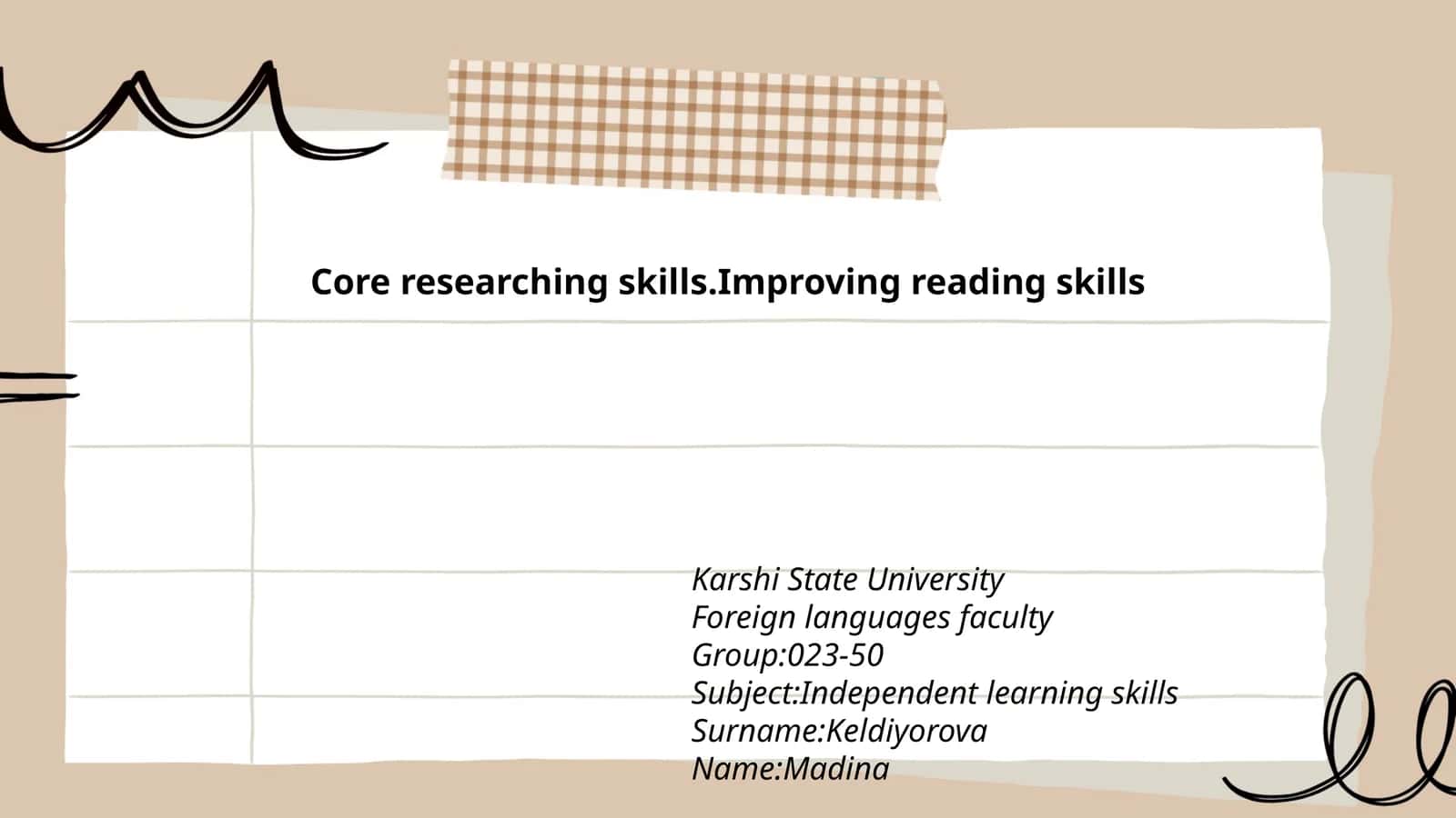 Core researching skills.Improving reading skills 1