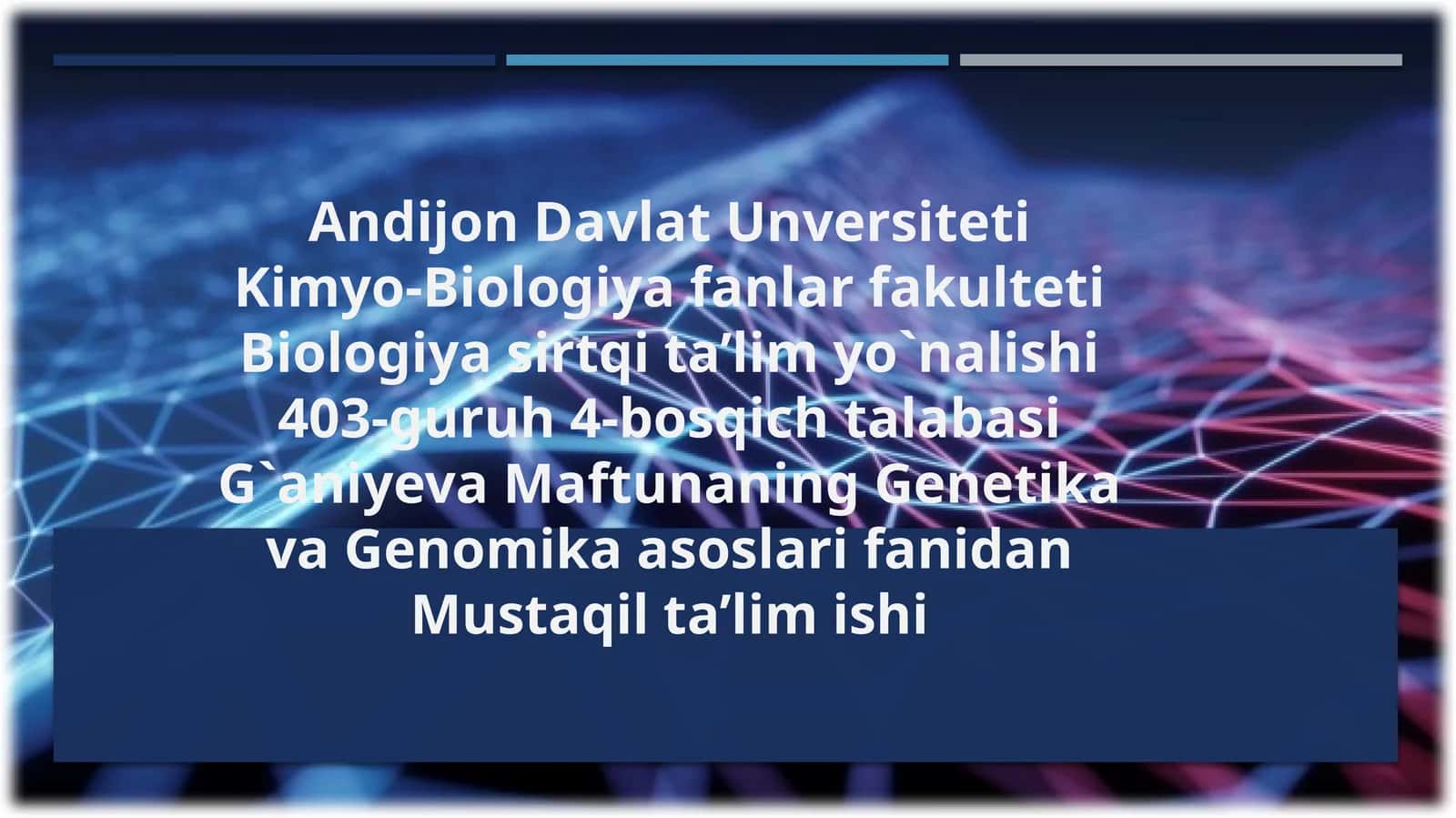 T.MORGANNING IRSIYATINI XROMOSOMA NAZARIYASI 1