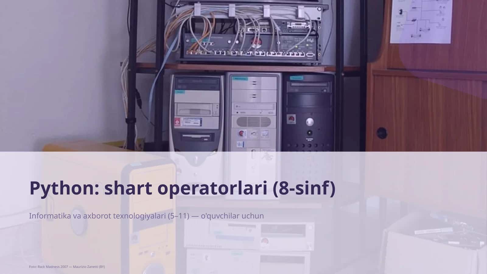 Python: shart operatorlari (8-sinf) 1