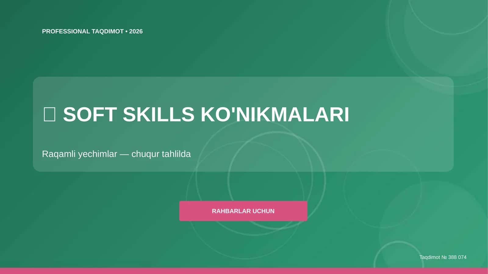 SOFT SKILLS KO'NIKMALARI 1