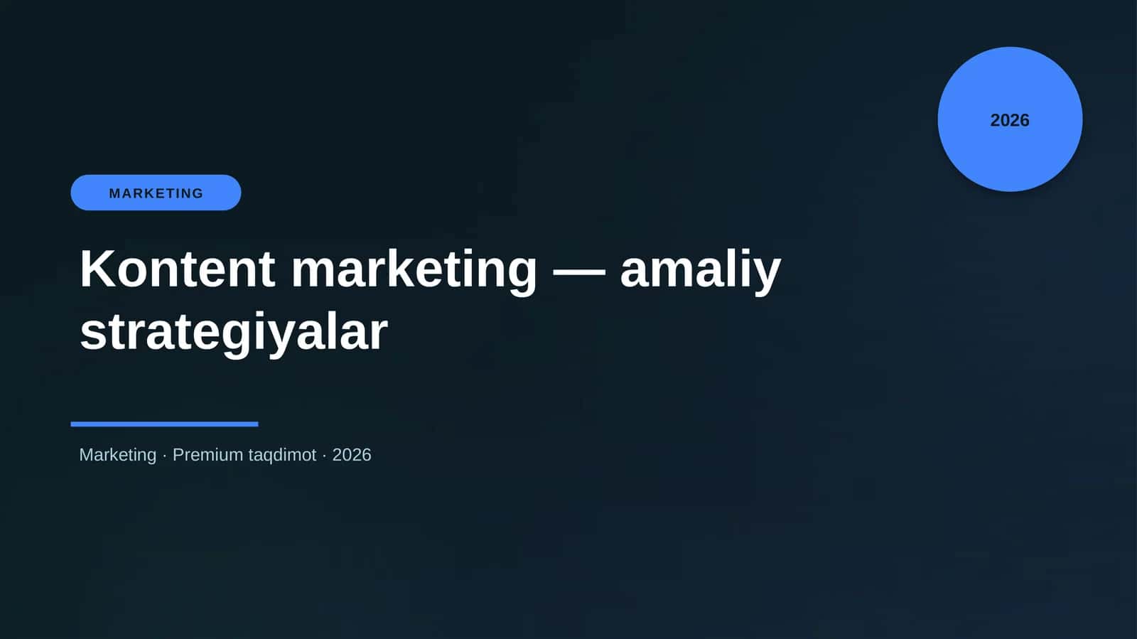 Kontent marketing — amaliy strategiyalar 1