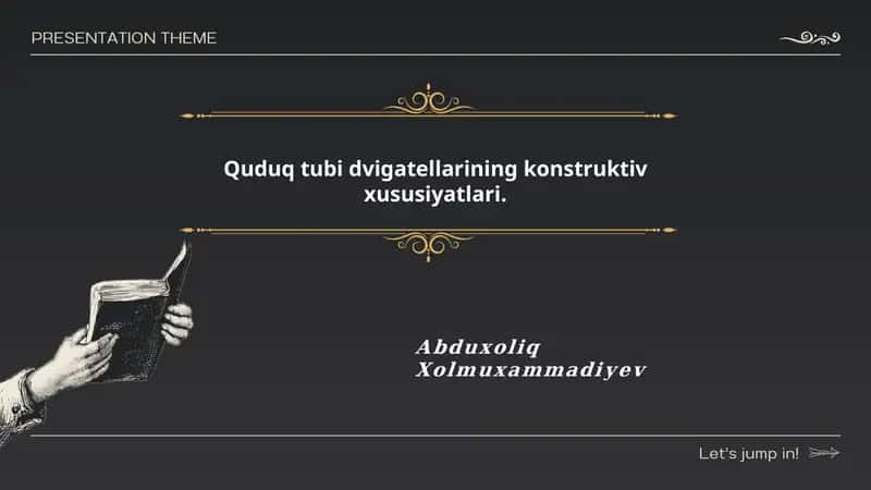 Quduq tubi dvigatellarining konstruktiv xususiyatlari 1