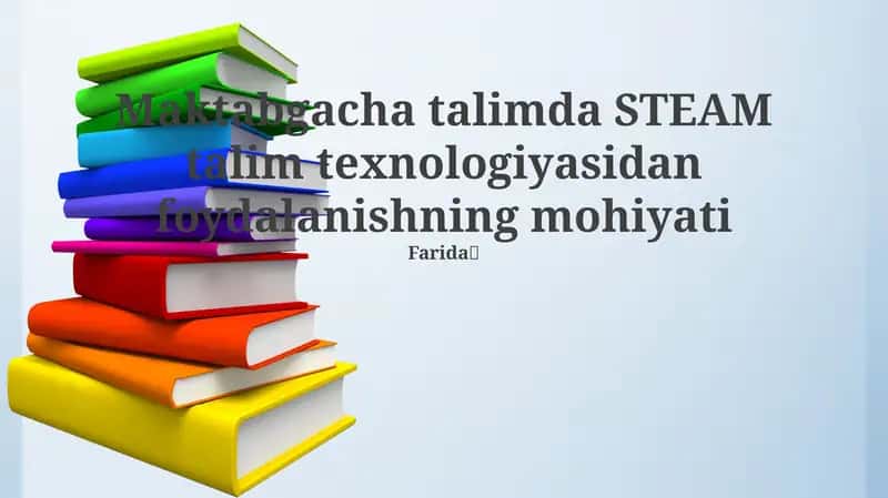 STEAM ta'limini o'rganish 1