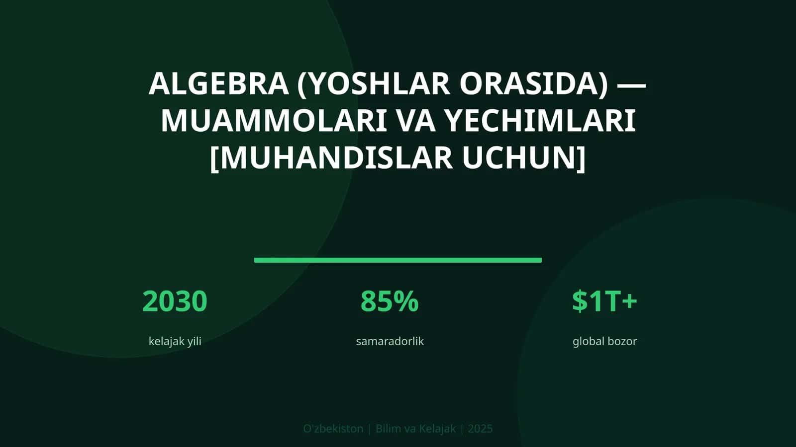 Algebra (Yoshlar orasida) - Muammolari va yechimlari [Muhandislar uchun] 1