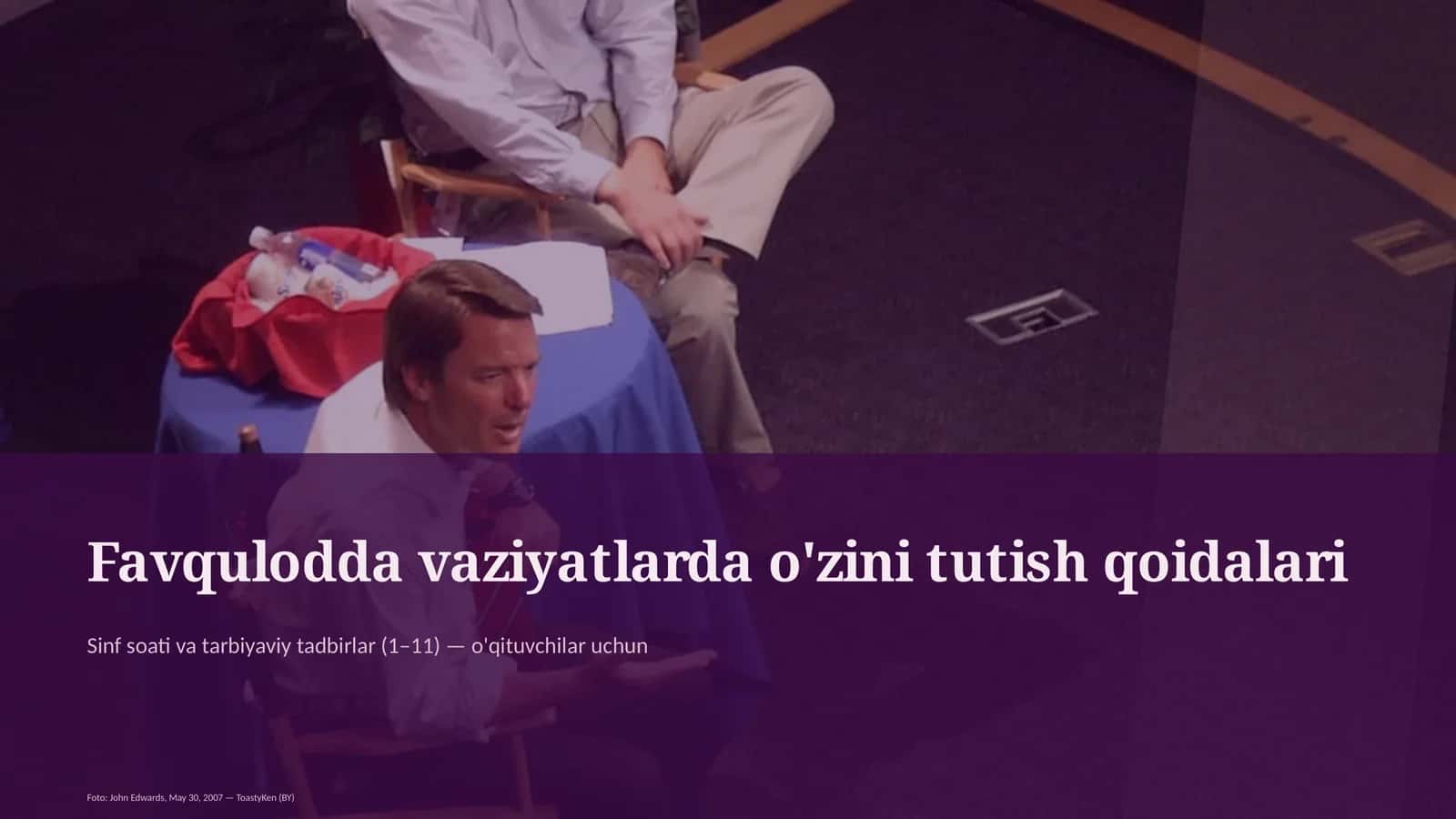 Favqulodda vaziyatlarda o'zini tutish qoidalari 1