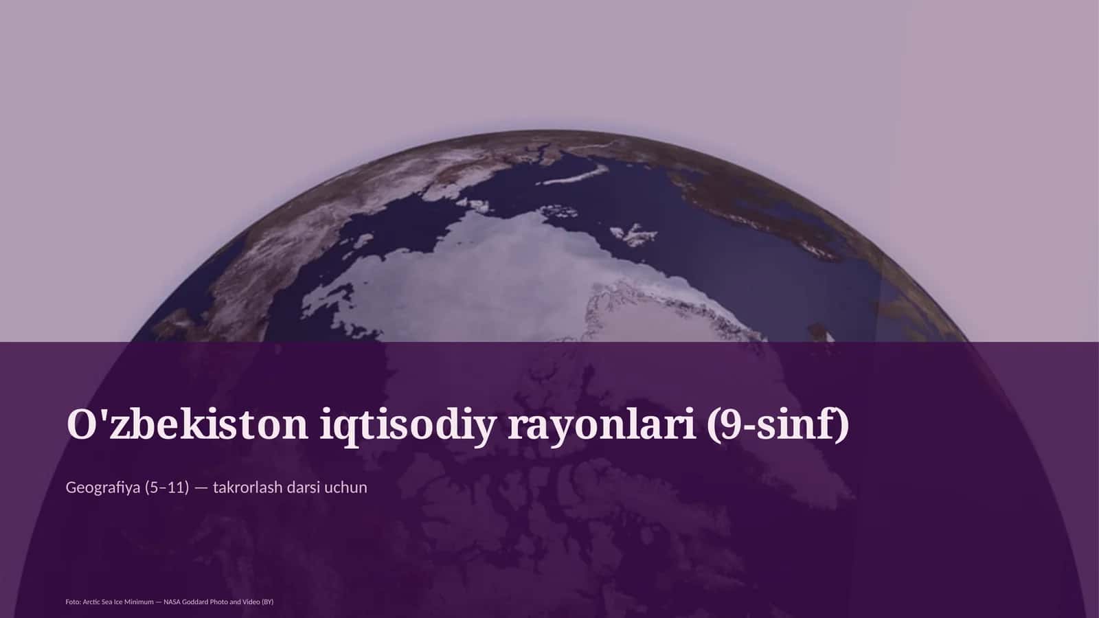 O'zbekiston iqtisodiy rayonlari (9-sinf) 1