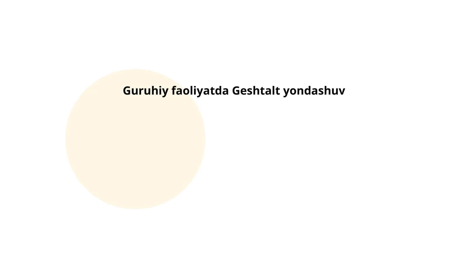Gestal theory in group activities 1