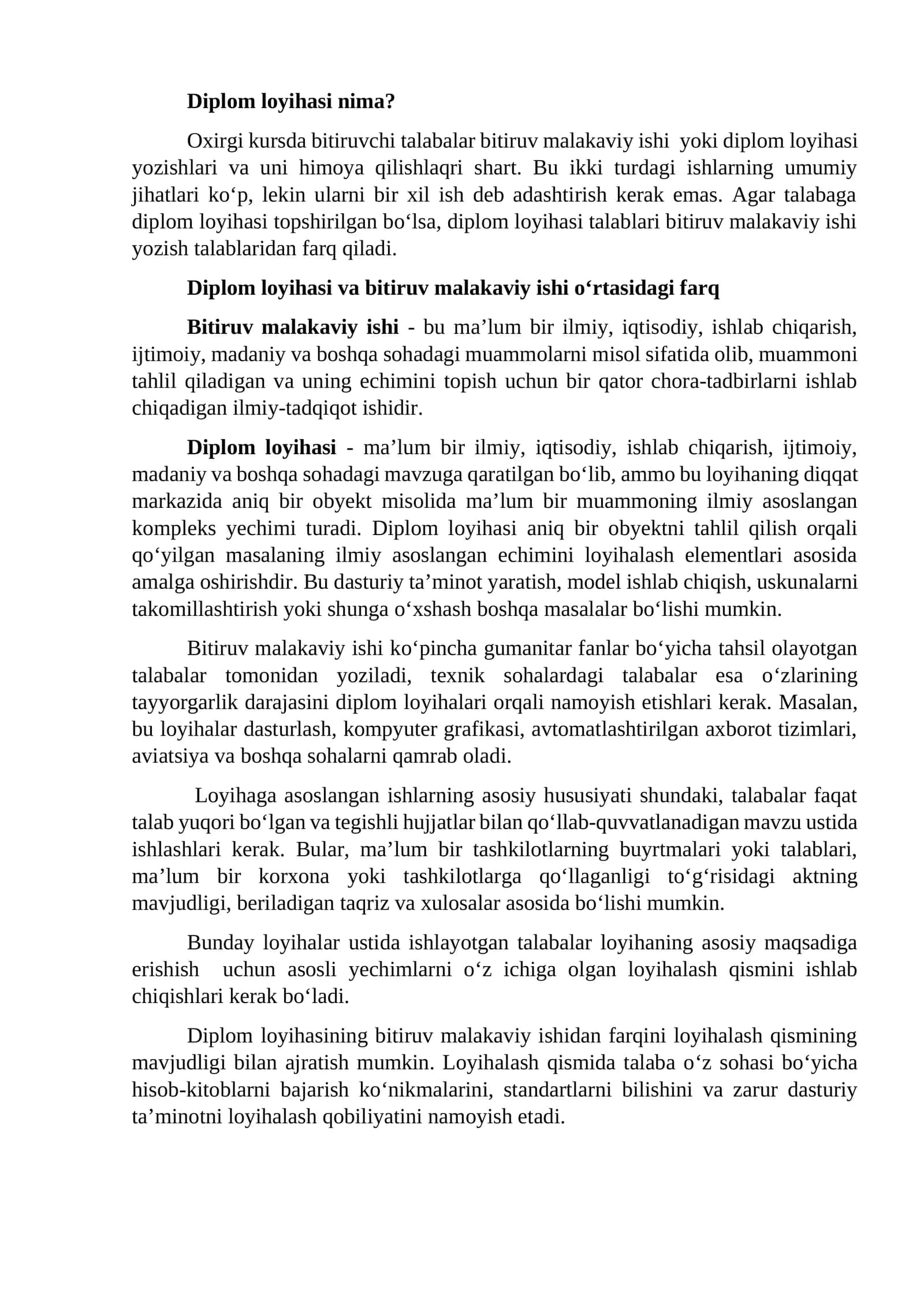 Diplom loyihasi nima? 1