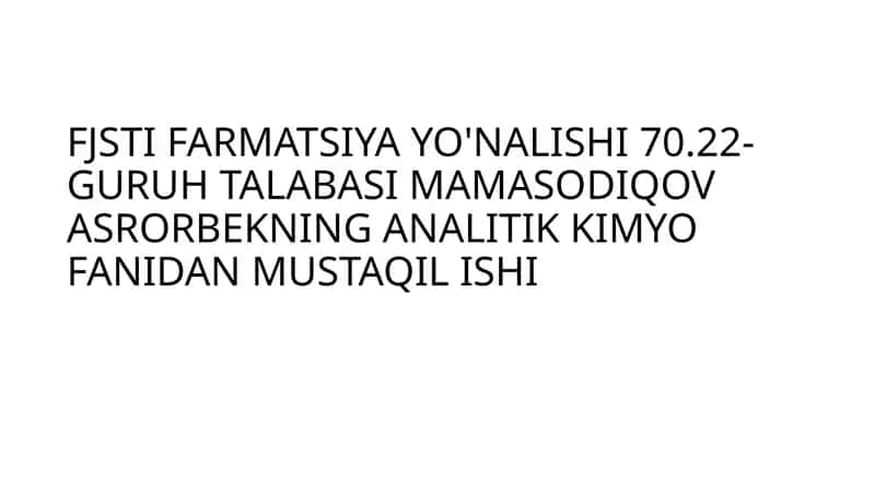 Bromometriktitrlashusulibilanfarmatsevtikpreparatlarnimiqdoriyaniqlashusuli 1